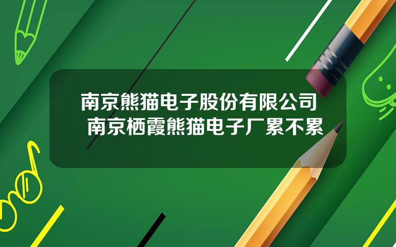 南京熊猫电子股份有限公司 南京栖霞熊猫电子厂累不累